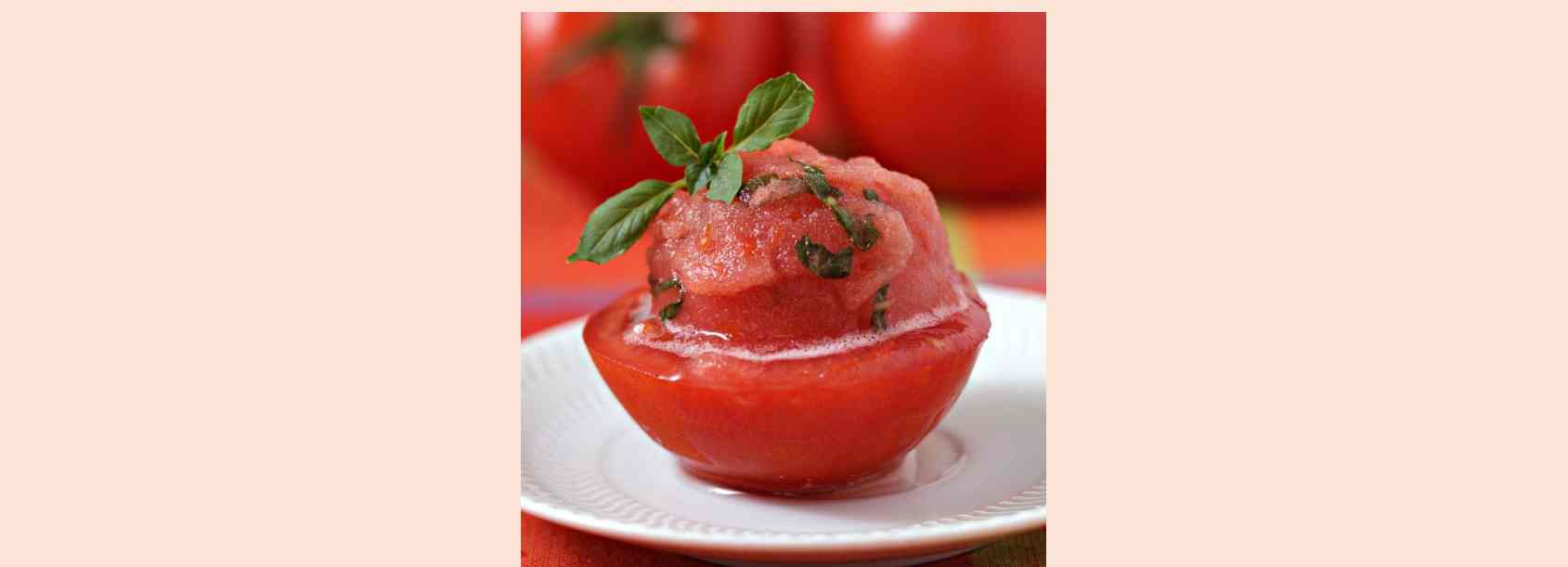 Sorbet de tomates au basilic
