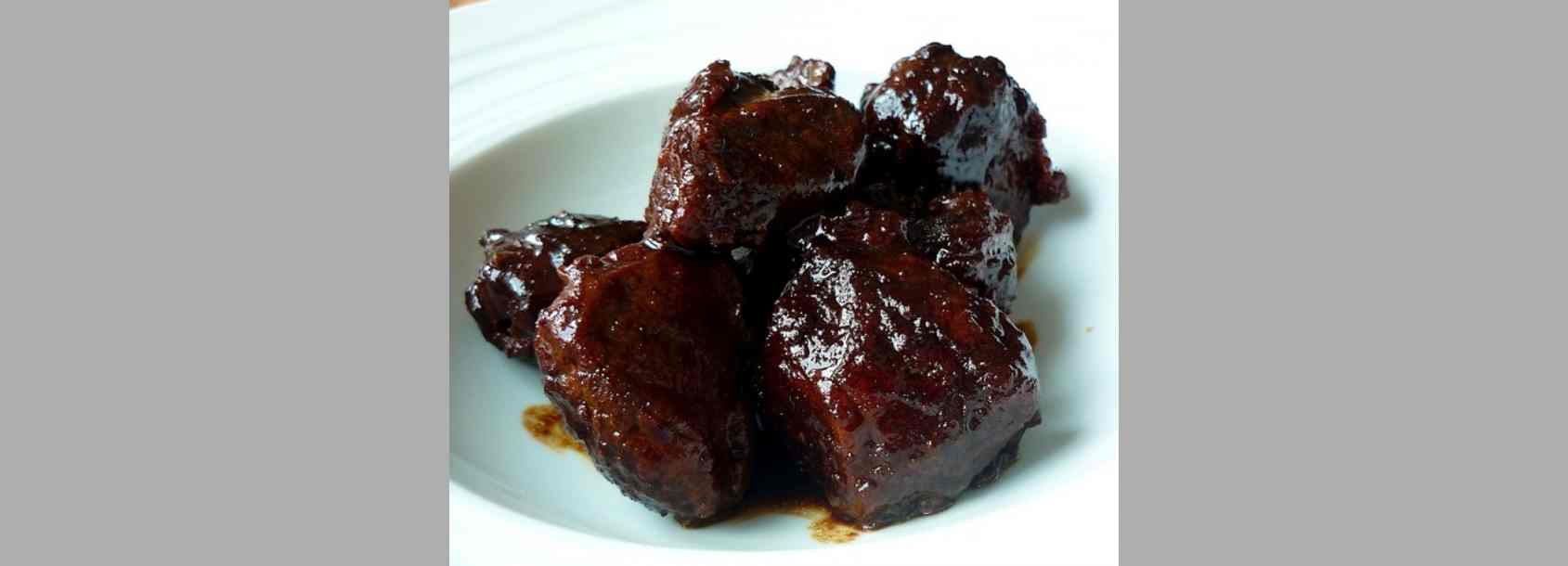 Joues de porc laquées