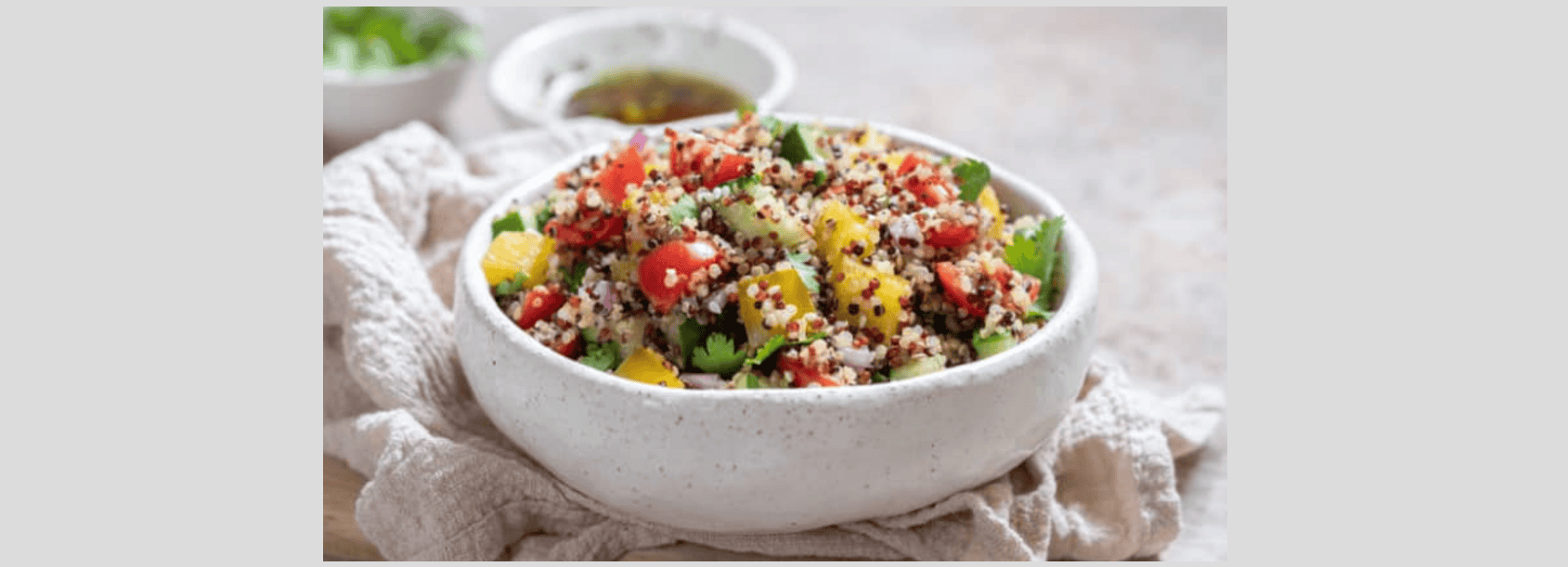 M8 J8 Salade de quinoa, petits-pois et herbes aromatiques