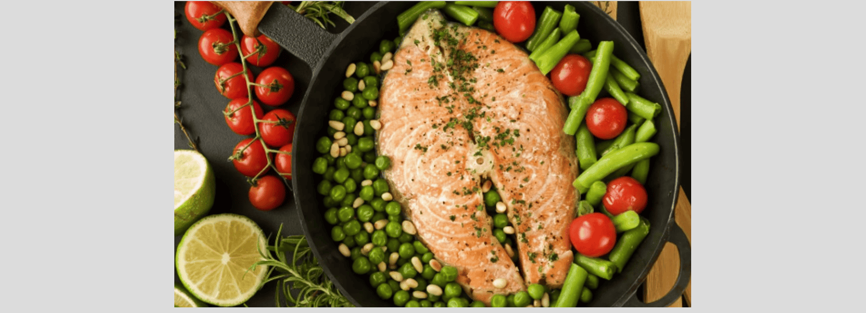 M8 J17 Saumon rôti aux petits pois et tomates