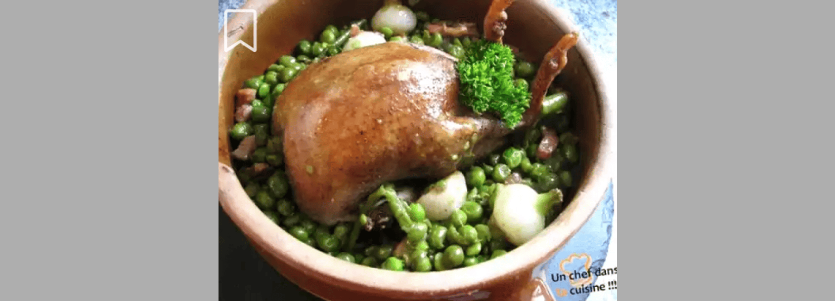 Pigonneau aux petits pois