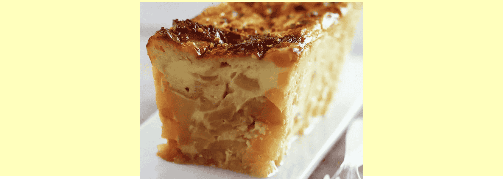 Flan aux pommes brioché