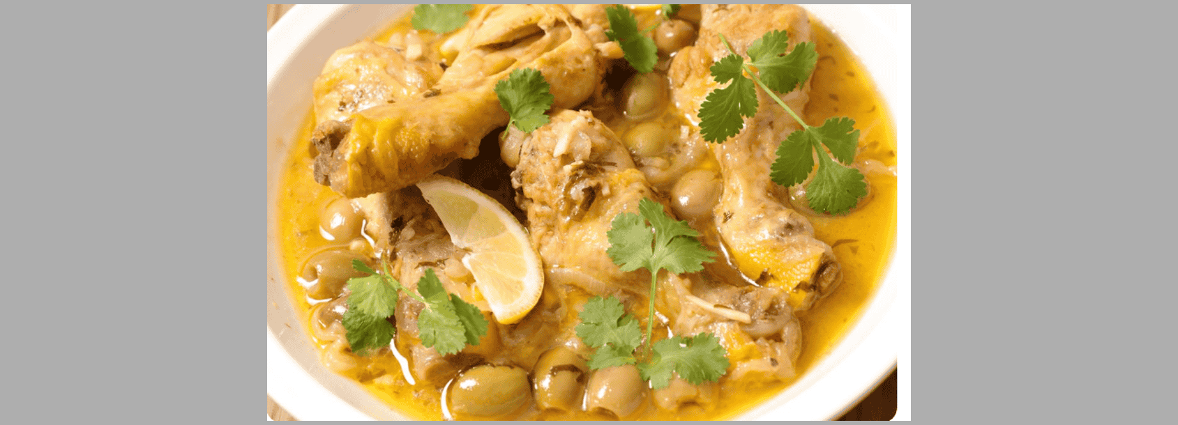 Tajine poulet citrons olives
