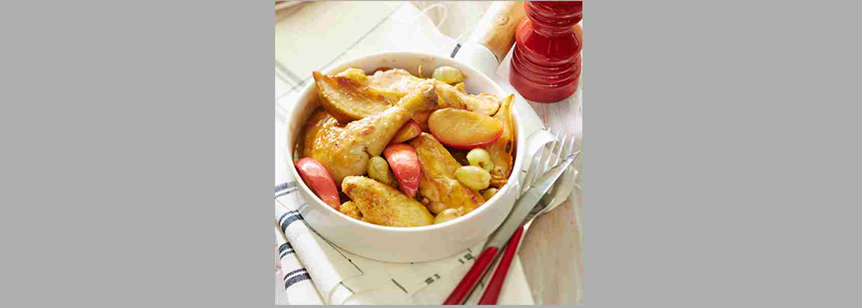 Coquelets Braisés sauce fruits