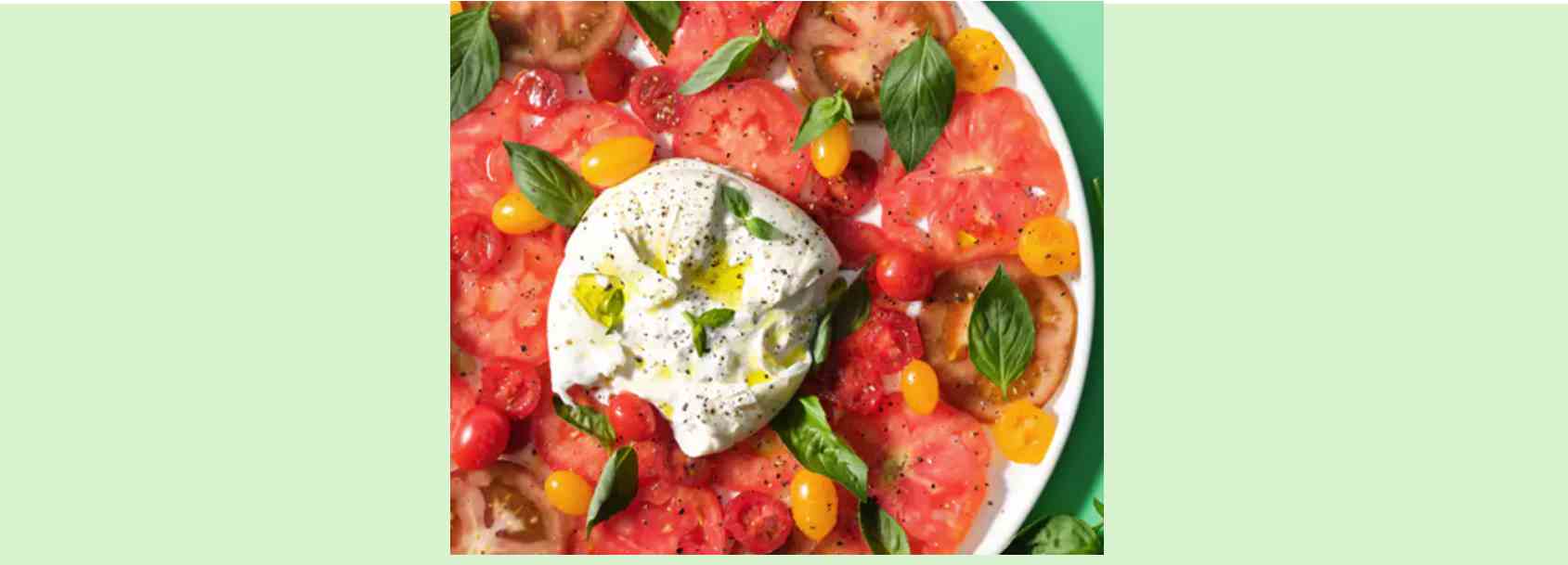 Carpaccio de tomates et burrata