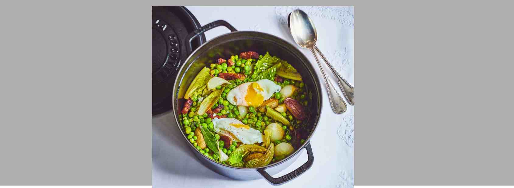 Cocotte de légumes et oeufs pochés