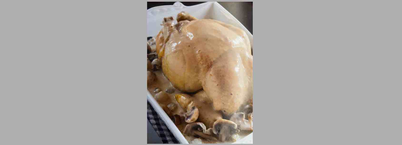 Poulet à la crème en deux cuissons